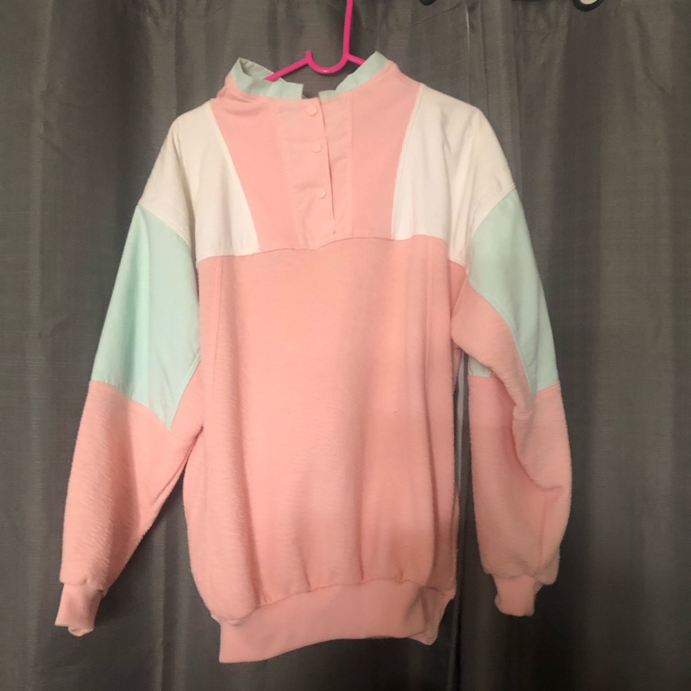 Unisex Pacer Pink Mint and White Sweatshirt
